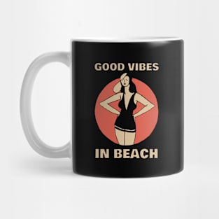 Retro Beach Beauty Sunset Mug